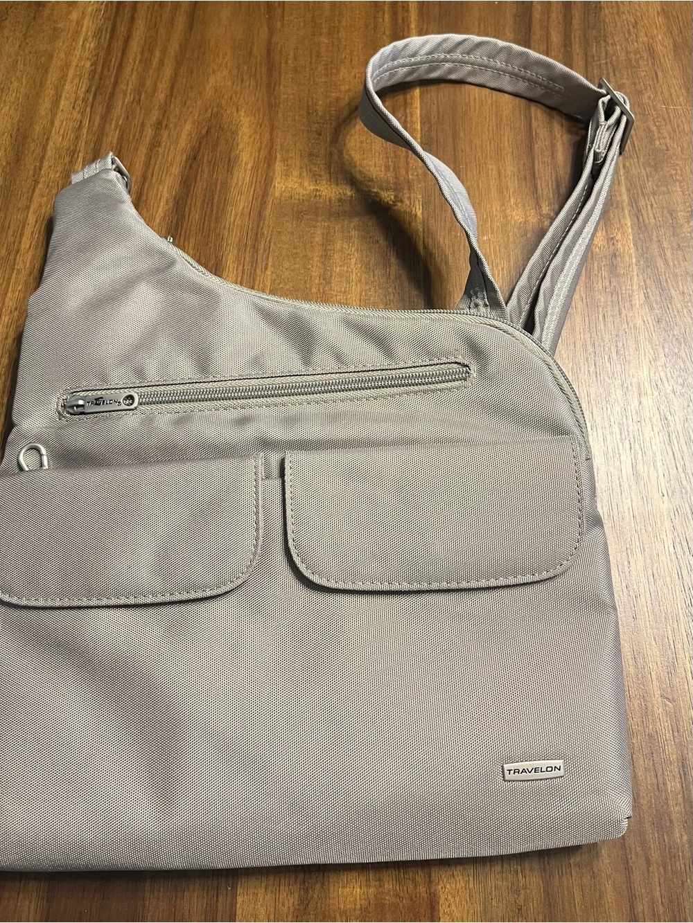Travelon Gray Crossbody Sling Bag